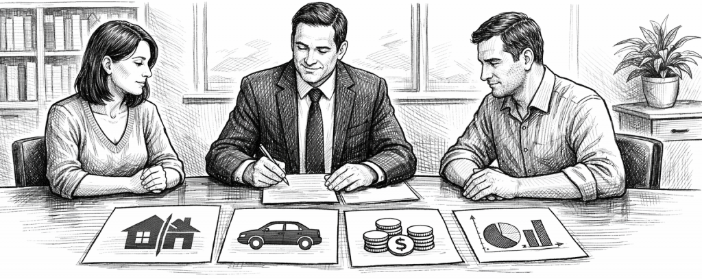 liquidación de la sociedad de gananciales en Madrid